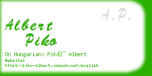 albert piko business card